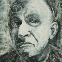 Sam 9" x 12" monotype