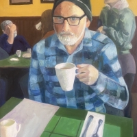 Coffee, 22" x 28" oil on canvas
